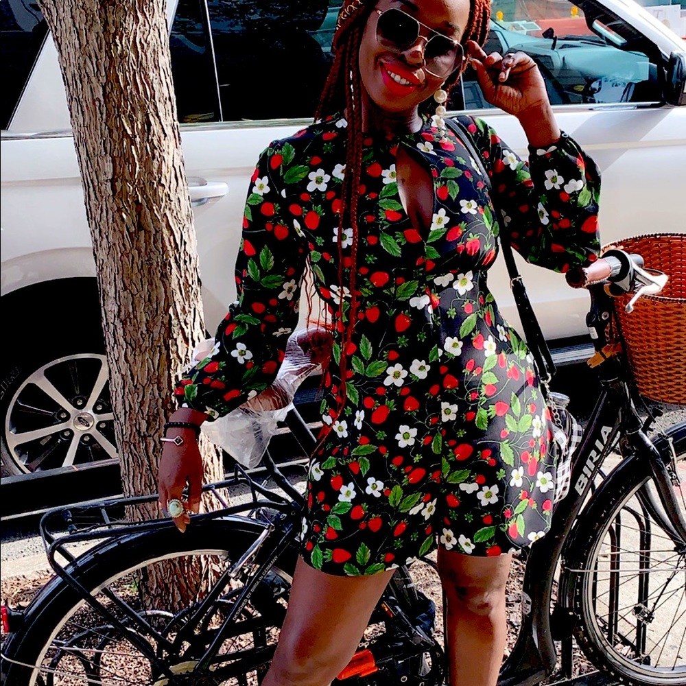 Zara Floral Shorts Romper